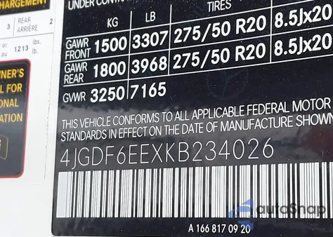 2019 Mercedes-Benz Gls 450 4Matic from USA, damaged, VIN 4JGDF6EEXKB234026